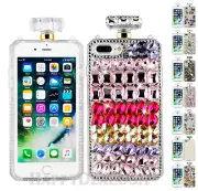 For Apple iPhone 7 Plus | 8 Plus - Perfume Bottle Cover Case Rhinestone Strap