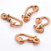 4 Pcs 25X12mm Bali S Hook Clasp Eye Clasp Antique Copper
