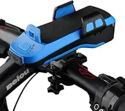 Bicycle Light Waterproof Cycling Light, LED Light Bike Horn and Power Bank Frontlight with 3 Modes, USB Rechargeable and Easy to Install Bike Light