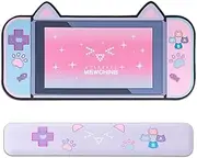 GeekShare Cute Wrist Rest Support Mouse Pad Set - Non-Slip Rubber Base and Lightweight Memory Foam Wrist Rest for Gaming or Home Office Work