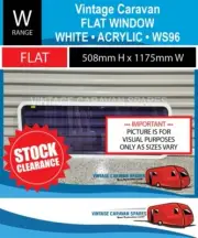 Window Fixed Flat Acrylic (does not open) 508mm x 1175mm White WS96