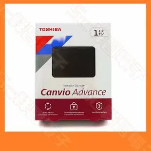 【祥昌電子】TOSHIBA 東芝 Canvio Advance V10 1TB USB3.0 2.5吋 行動硬碟 黑色