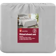 Essentials Fitted Sheet Set Double Bed Assorted each