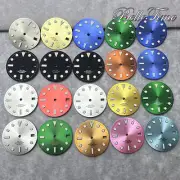 28.5mm NH35 NH36 Dial Watch Silver Gold Black Blue Grey Date Window Green Lumino