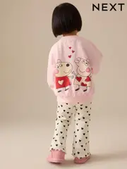 Pink Heart Peppa Pig Long Sleeve T-Shirt and Flare Leggings Set (3mths-7yrs) (E41047) | $42 - $50