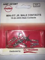 Molex/Waldom WMF-3916HRT Mini-Fit JR Male Contact 18-24 AWG 1 pkg. of 15 pins