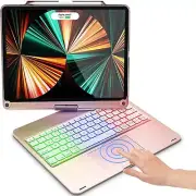 AU iPad Pro 12.9" 6th/5th/4th Generation 2022 Case with Keyboard Touchpad Rotate