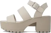 [Soda] ACCOUNT ~ Women Open Toe Two Bands Lug sole Fashion Block Heel Sandals with Adjustable Ankle Strap