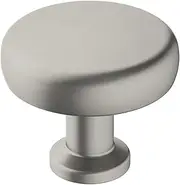 [Amerock] Cabinet Knob | Satin Nickel | 1-1/4 inch (32 mm) Diameter | Factor | 1 Pack | Drawer Knob | Cabinet Hardware
