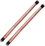 Eyeliner Smudge Brush, 2pcs Double Heads Eyeshadow Smudge Brush, Blending Eyeshadow Makeup Brushes for Concealer Eyebrows Eyeliner