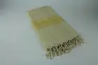 IMARET 100% TURKISH ORGANIC COTTON BEACH SPA YOGA TOWEL YELLOW STRIPES - SATVARI