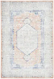 Lorissa Peach Distressed Transitional Rug
