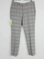 BURTON London Mens Size 32 S Checkered Slim Stretch Leg Pants NEW + TAGS