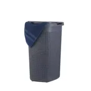 r Grey Wicker Laundry Hamper Basket with Lid