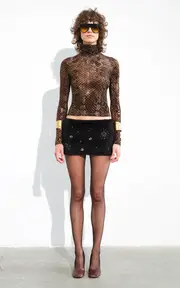 [SIEDRÉS] Cody Printed Velvet Top