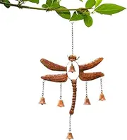 Metal Wind Chimes, Vintage Metal Dragonfly Decoration, Elegant Animal Ornament, Multipurpose Wind Bell for Garden, Patio, Yard