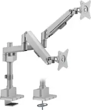 Dual Monitor Desk Mount | Pole Mounted Gas Spring Dual Monitor Arm | Premium Hei