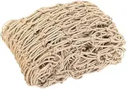 Hemp Rope Net Kids Climbing Safe Network Rusting Decorative Slope Systems -Support Netotn Net Jute Twine Grille for Garden Interior, 12 cm Mesh