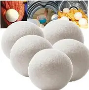 HFSAZJ Wool Balls for Tumble Dryer Reusable Fleece Washing Kit for Tumble Dryer, Replacement Wool Balls for Tumble Dryer, Laundry Balls (White, 1PC)