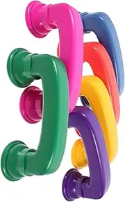 Angoily 6pcs Whisper Phone Props Pronunciation for Reading Learning Educational Playthings for Cognitive Development Fun Party Game Receiver
