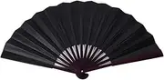 [STKARCV] 1 OR 5pcs Folding Fan Hand Silk Cloth DIY Chinese Wooden Antiquity Folding Calligraphy Painting(1pCS)