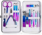 Manicure Set,Nail kit Manicure Set,Nail Care kit, 15 Pieces Nail Clippers Pedicure Stainless Steel Cutter Scissor Household Kit Professional