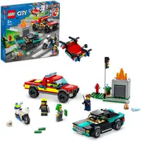 在飛比找樂天市場購物網優惠-[Lego 樂高] 城市出動! 消防救援隊& 警察60319