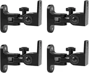 Speaker Wall Mount Bracket, Zinc Alloy Universal Surround Sound Wall Holder Stand(4 PCS)