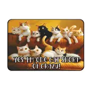 Humorous Cat Fridge Magnet Yes I'm Cat Crazy! Purr-fect Crazy Cat Lady Gift