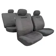 Grey Waterproof Canvas Full Set Car Seat Cover For Triton Dual Cab MQ ML MN