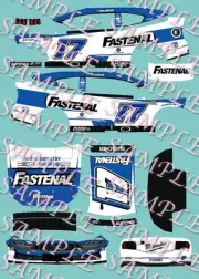 PreOrder 2025 Chris Buescher Fastenal Atlanta 1/64 Peel& Stick Decals