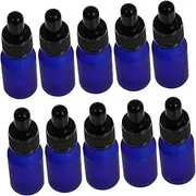 FOMIYES 10Pcs Frosted Glass Dropper Bottles Essential Oil Storage Containers for Home Use Refillable Travel Vials with Precision Control for Aromatherapy and Liquids