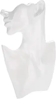 [Jingyig] Display Stand Jewelry Mannequin Stand, Necklace Display Mannequin, Necklace Earring Holder for Home Jewelry Stores Women Boutiques[White]