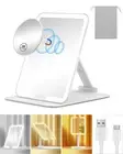 Travel Makeup Mirror with Lights and Magnification 10X, Portable Make Up Comp...