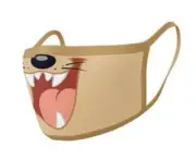 Looney Tunes Taz Mouth Twin Pack Adult Washable Face Masks
