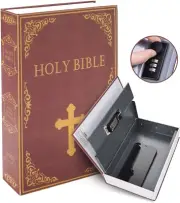Book Safe Combination Lock Bible: Secret Compartment Safe Multi-Use Portable...