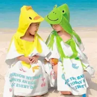 在飛比找蝦皮購物優惠-100%純棉兒童浴袍毛巾浴巾斗篷洗澡速干吸水可穿連帽浴袍沙灘