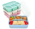 Meal Prep Container Microwave Safe, 4 Pack Bento Lunch Box, 4-Compartment Sna...