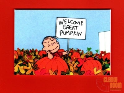 The Great Pumpkin welcome sign art 2x3" fridge/locker magnet Peanuts Linus
