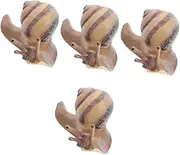 BESPORTBLE 4pcs Realistic Plastic Snail Figurine Miniature Snail Toy Educational Model