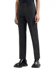 Emporio Armani Mouline Slim Leg Trousers