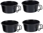 BESPORTBLE 4pcs Outdoor Bowl Insulated Soup Bowls Dinner Bowl Camping Travel Mug Lunch Bowl Rice Bowls Soup Bowl with Handle Soup Bowls with Handles Soup Cups Black Stainless Steel