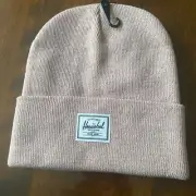 Herschel Supply Women’s Rib Knit Beanie Ash Rose One Size Unisex Hats Warm New