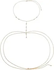 [Kilener] Body Chain Necklace Body Chains for Women Sexy Silver Gold Bra Necklace Body Chain Bikini Belly Chains for the Waist
