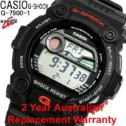 CASIO G-SHOCK WATCH G-7900 G-7900-1 MOON DATA TIDE GRAPH BLACK 2-YEARS WARRANTY
