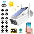 Outdoor Wireless Solar Battery Powered Wifi Home Security Camera System Audio IR