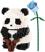 Blocks Building Sets Panda Mini Bricks with Flower for Kids Presents, 448PCS Micro Cute Practising Animals Toy Building Blocks for Party Gifts for 6+ Teens Blossom,Unique Mother's Day Ideas