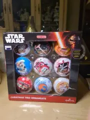 STAR WARS CHRISTMAS TREE ORNAMENTS BOX OF 9 TARGET/HALLMARK/ DISNEY