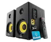 Majority D40X Powered Bluetooth Bookshelf Speakers Studio Monitors Speakers