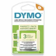 Dymo DYM12331 LetraTag Plus Paper/Plastic Label Tape Value Pack, 1/2" x13ft